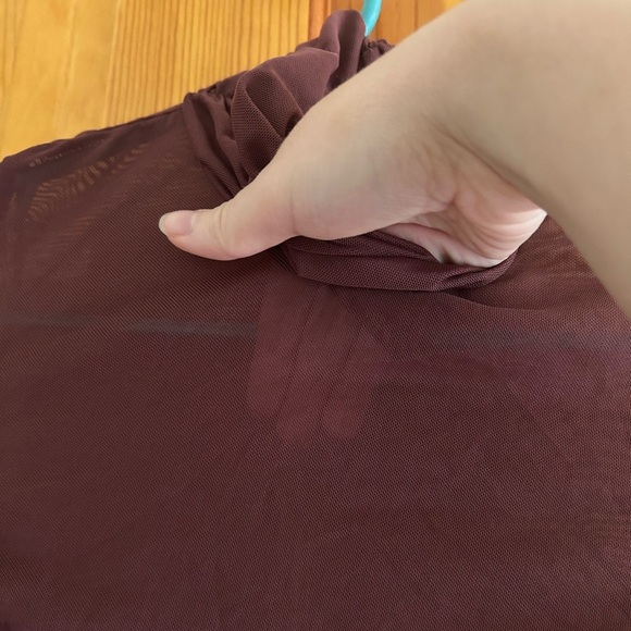 Free People Intimately Under It All Sheer Bodysuit in Chocolate Brown - Picture 4 of 6